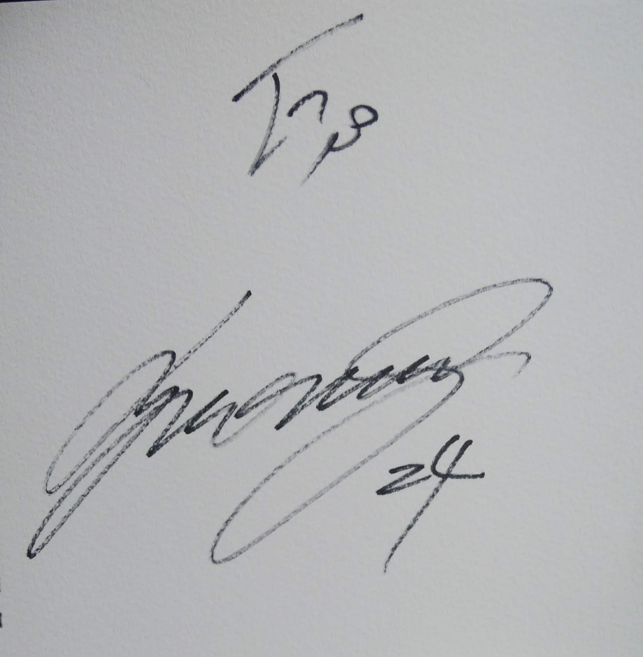 野村佑希選手のサイン「ジェームス」